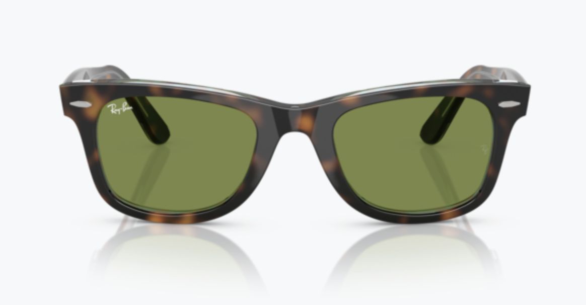 2 Lentes de repuesto para Ray-Ban RB2140 WAYFARER Verde medida 50