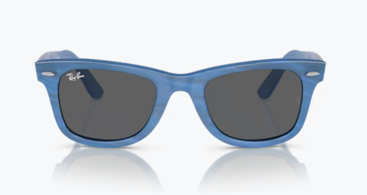 2 Lentes de repuesto para Ray-Ban RB2140 WAYFARER Gris Oscuro medida 50