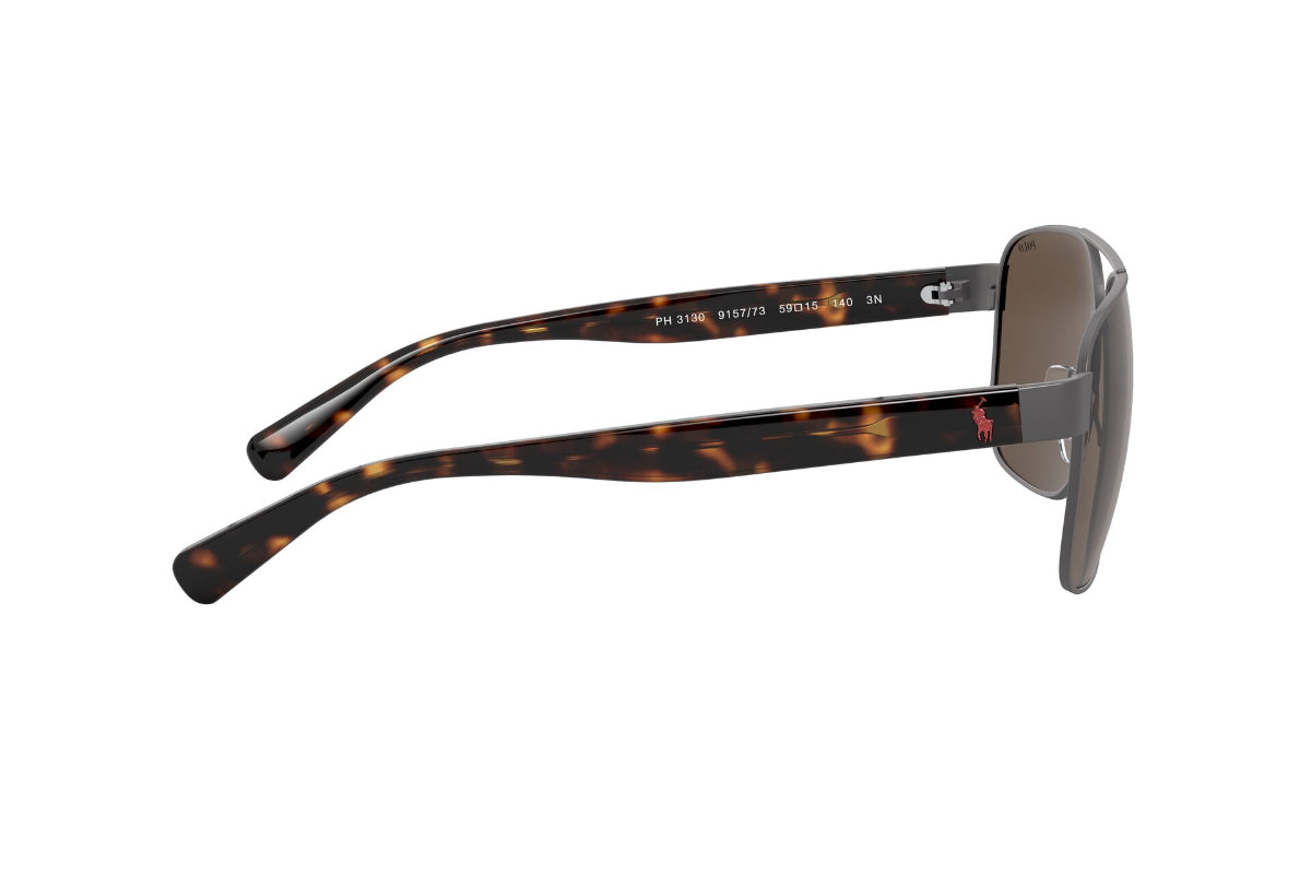 Lentes de Sol Semi Shiny Dark Gun Metal Polo