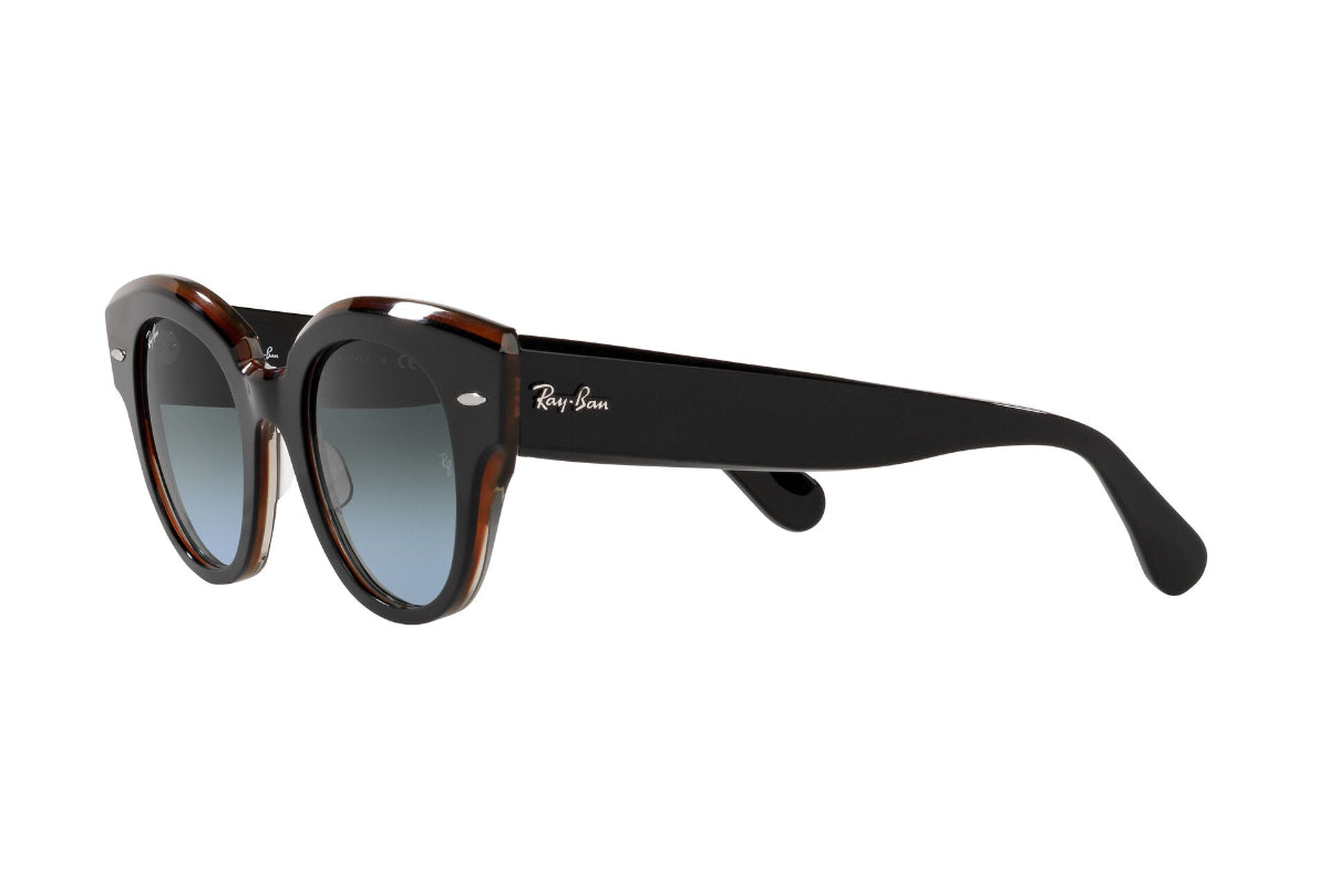 Lentes de Sol Roundabout Black On Brown Ray Ban