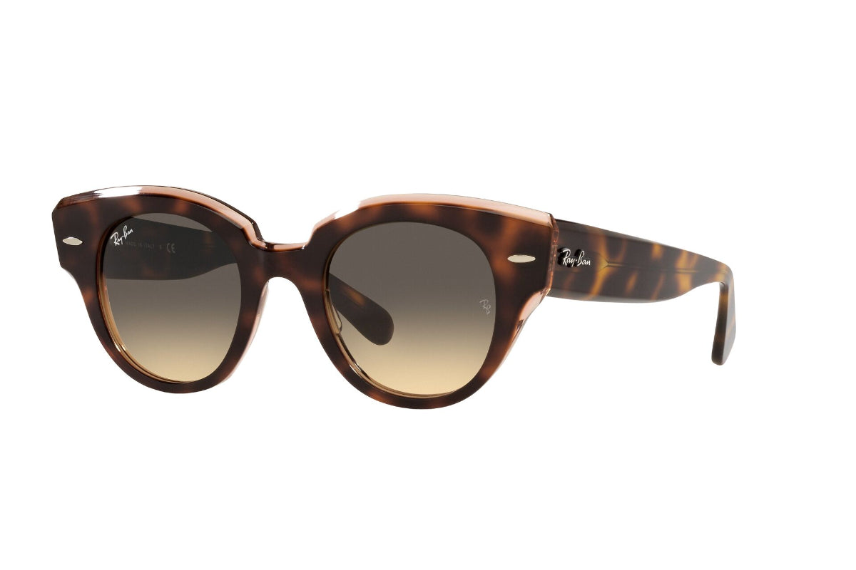 Lentes de Sol Roundabout Havana On Pink Ray Ban