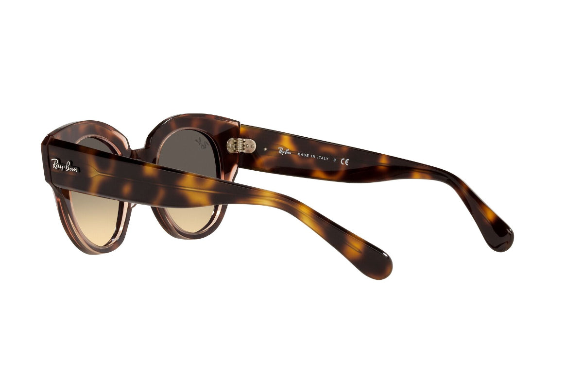 Lentes de Sol Roundabout Havana On Pink Ray Ban