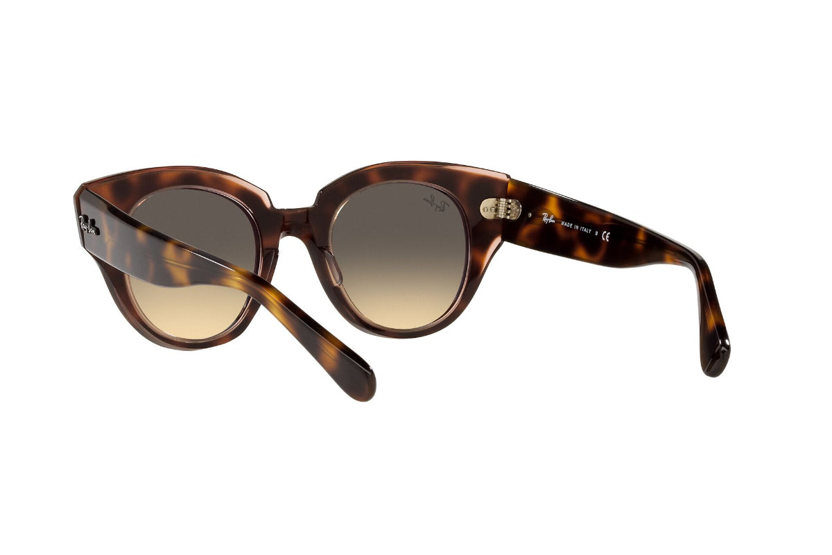 Lentes de Sol Roundabout Havana On Pink Ray Ban