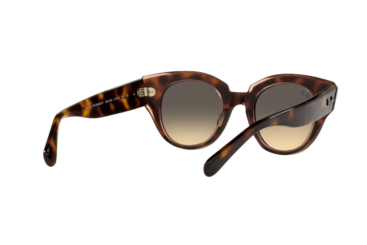 Lentes de Sol Roundabout Havana On Pink Ray Ban