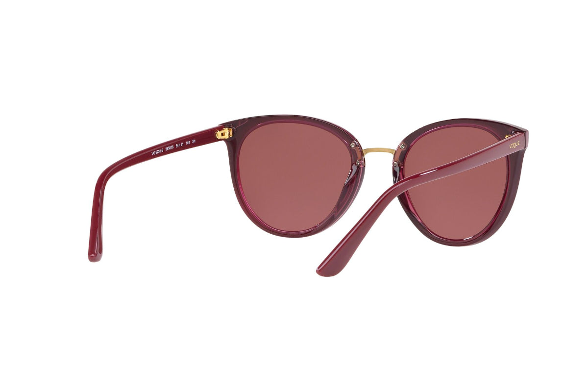 Lentes de Sol Top Dark Red Transparent Vogue