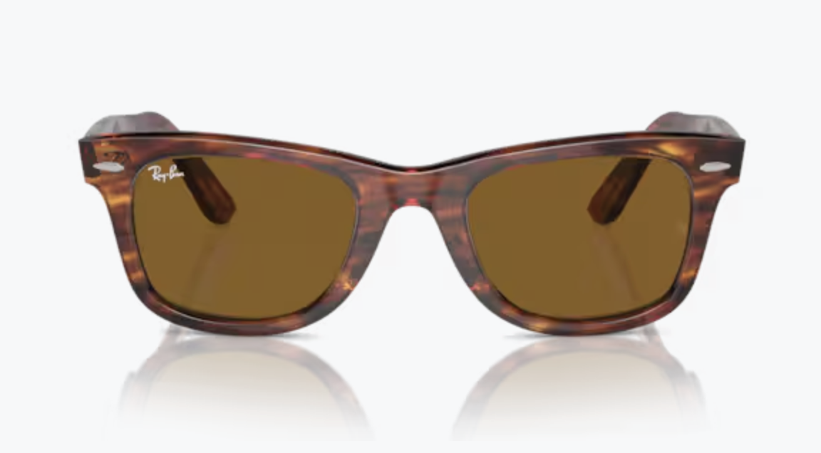2 Lentes de repuesto para Ray-Ban RB2140 WAYFARER Café B-15 medida 50