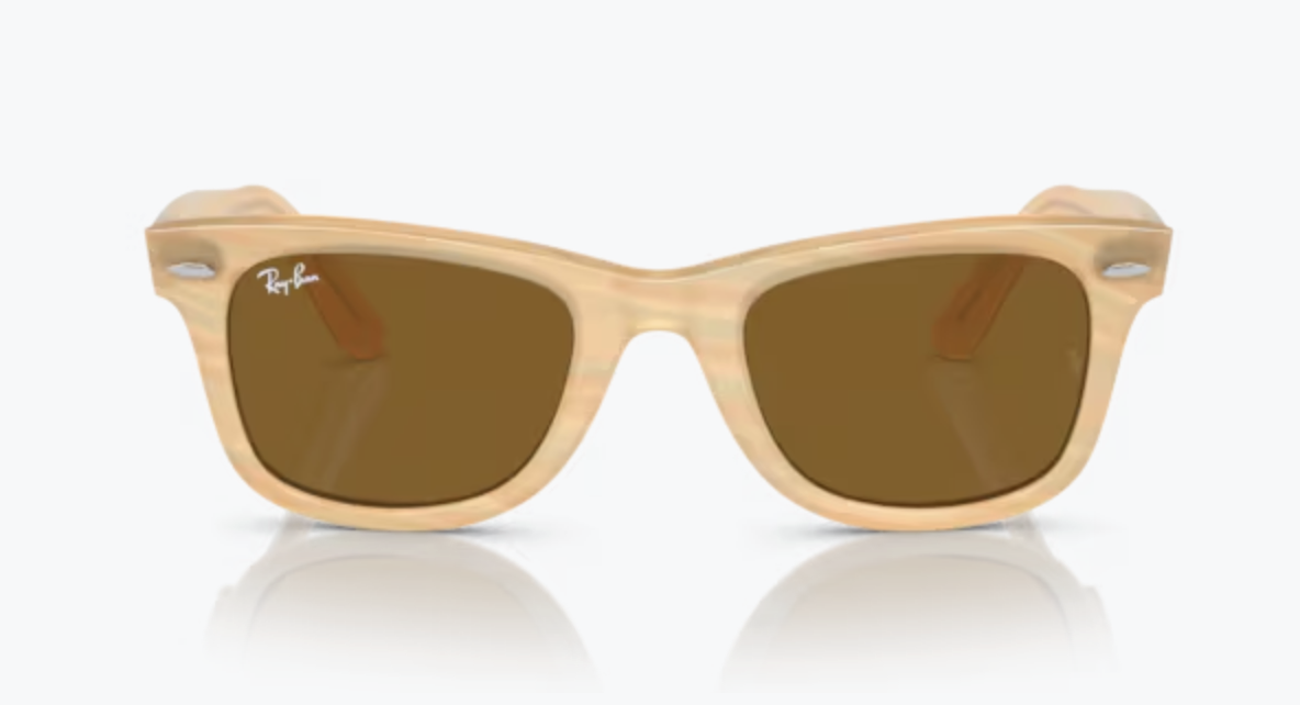 2 Lentes de repuesto para Ray-Ban RB2140 WAYFARER Cafe medida 50
